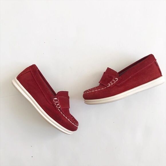 ZARA maroon suede loafers VGUC size 22(6) - Picture 1 of 7